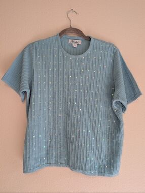 Haband Knit Top with Sequin Accents Size Large